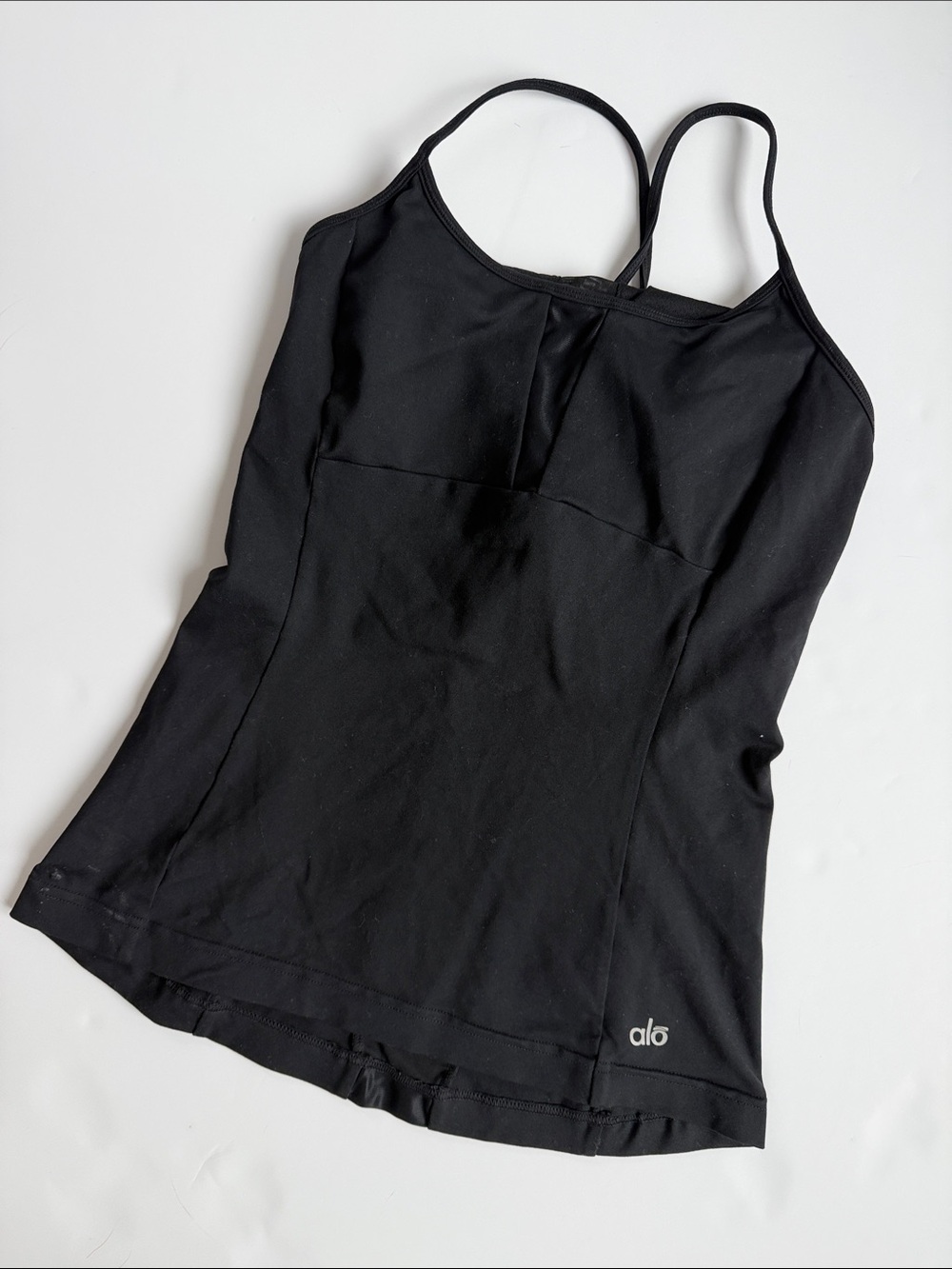 ALO Yoga Black Top with Built in Bra